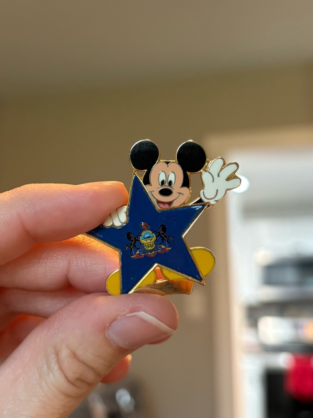 Mickey Mouse Pennsylvania Flag Pin